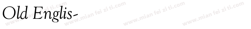 Old Englis字体转换